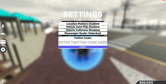 Mở menu cài đặt và nhập code vào phần Twitter Codes