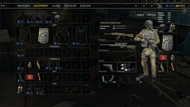 Tùy chỉnh và nâng cấp nhân vật trong game Zombie Raid bằng hàng loạt vũ khí tiên tiến