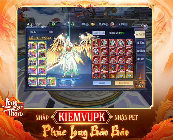 Nhập LONGTHANPK - Nhận ngay 100 triệu kim cương