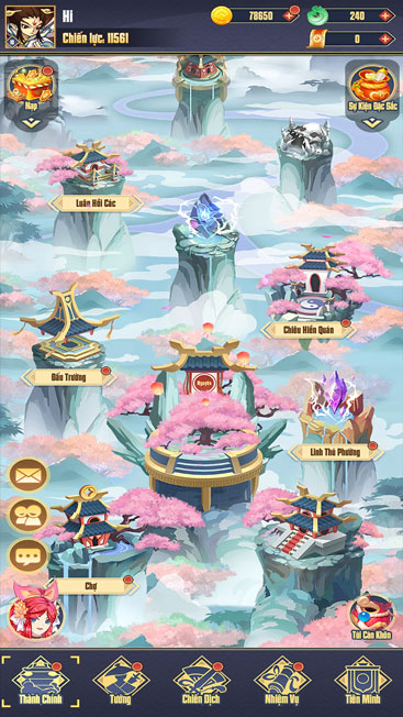Giao diện chính của game 