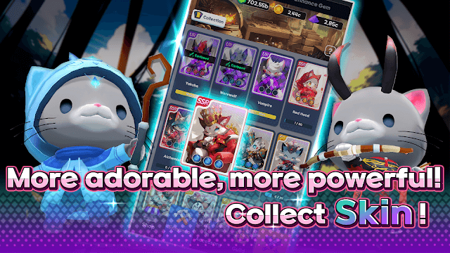 Thu thập skin và mang đến kỹ năng mới cho mèo