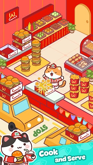 Nấu ăn cùng mèo đáng yêu trong game Cat Cooking Bar 