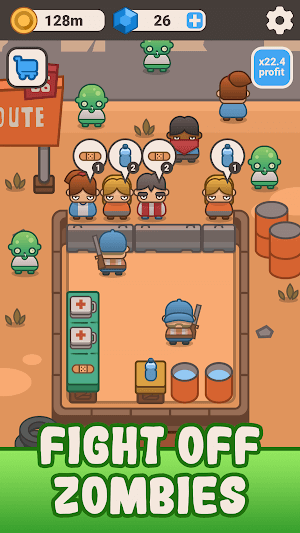 Idle Outpost cho bạn xây dựng tiền đồn và chiến đấu với zombie
