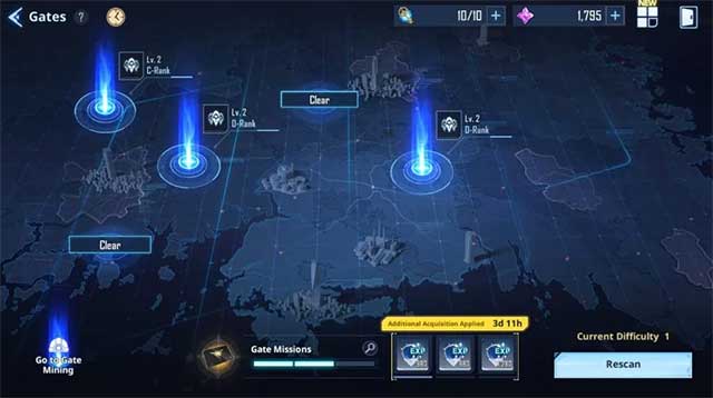 Tham gia chiến đấu trong nhiều Gate để lấy kinh nghiệm và phần thưởng