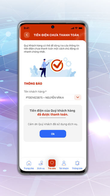 Tra cứu tiền điện