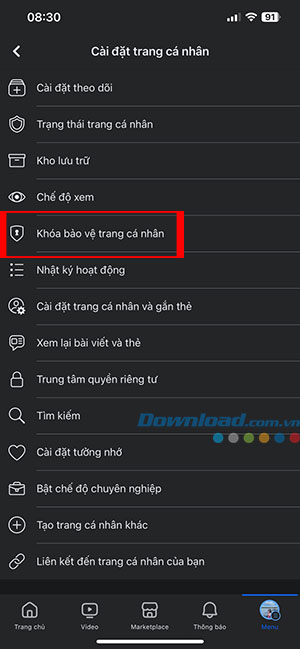 khoa bao ve trang ca nhan Facebook 2*464887