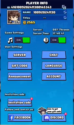  Nhập code Mythic Summon 