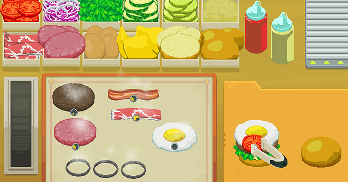 Galaxy BurgerGame nhà hàng burger không gian