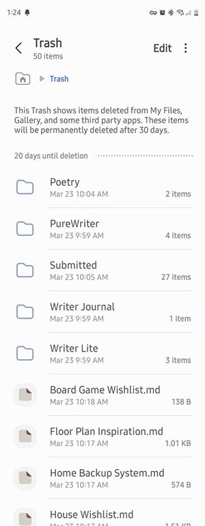 cach don sach thung rac tren Android 4*465927