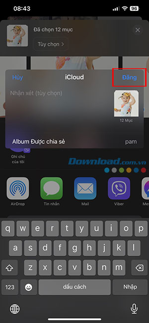 cach tao album duoc chia se tren iPhone 6*466080