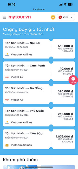 top ung dung dat ve may bay va khach san 6*466373