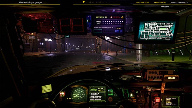 Lái xe trong thành phố đen tối để giải cứu em gái mất tích với CyberTaxi: Lunatic Nights