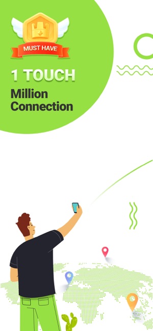 Chỉ cần một chạm, bạn có thể thực hiện hàng triệu kết nối với Kiwi VPN Ultimate IP Changer