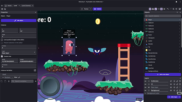 Tốc độ viết game của G Develop Free gấp 10 lần các công cụ cùng loại