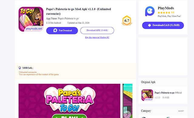 Play Mods luôn cập nhật các phiên bản mới nhất của game và ứng dụng mỗi ngày