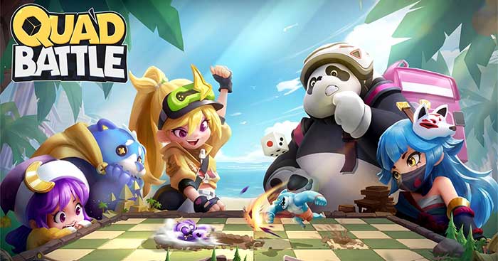 Quad Battle là game chiến thuật tự động theo nhóm 4v4v4v4