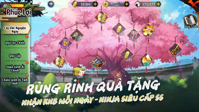 Rủng Rỉnh Quà Tặng – Nhận Ryo mỗi ngày, tặng Ninja siêu cấp SS