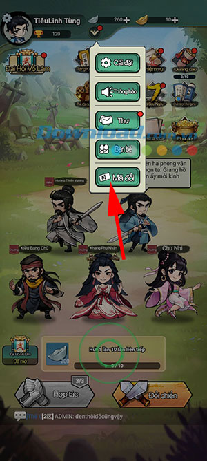 Hướng dẫn nhập code game Đại Võ Lâm