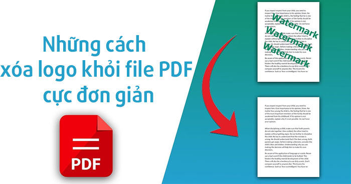 Những cách xóa logo khỏi file PDF cực đơn giản