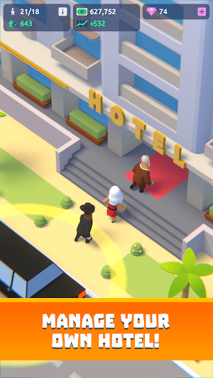 Idle Hotel Tycoon Empire cho bạn quản lý khách sạn của riêng mình