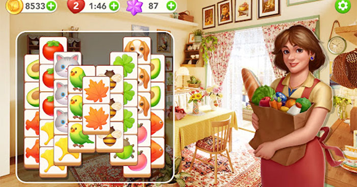  ASMR Makeover Tile là game kết hợp giải đố match-3 thư giãn với thiết kế nhà. 