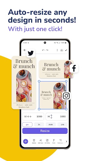Tự động chỉnh kích cỡ trong vài giây