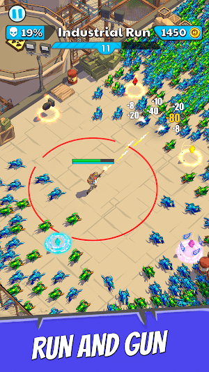 Gameplay chạy và bắn đầy hành động