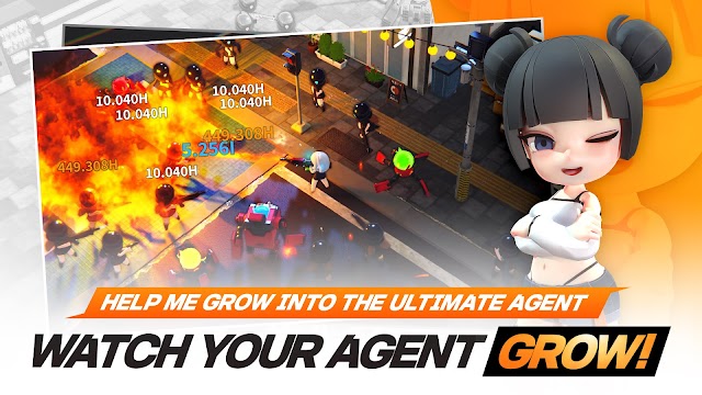 Chiến đấu, nâng cấp và xem đặc vụ của bạn phát triển trong game Nanospace: Bubbly Idle RPG