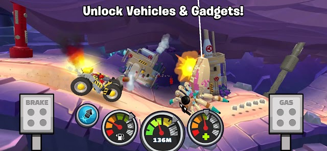 Mở khóa các phương tiện và tiện ích khác nhau, hỗ trợ bạn trong cuộc phiêu lưu trong game LEGO Hill Climb Adventures