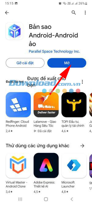 Cài đặt Virtual Android trên điện thoại