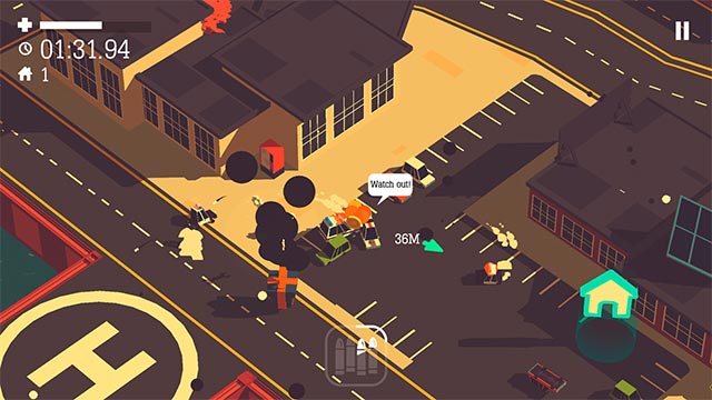 Chơi game PAKO 3 ở góc nhìn top-down giúp dễ dàng bao quát cả đường đua