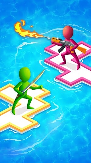 Tham gia trận chiến phòng thủ trên biển đầy phấn khích trong game Raft Defense 3D: Ocean Overload