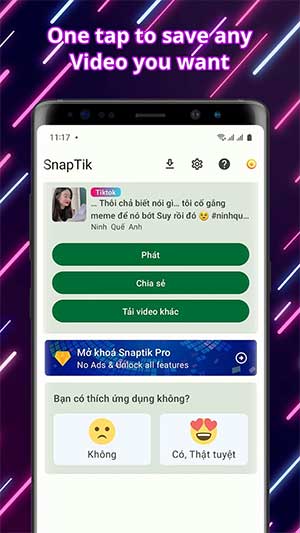 Một lần chạm để lưu video