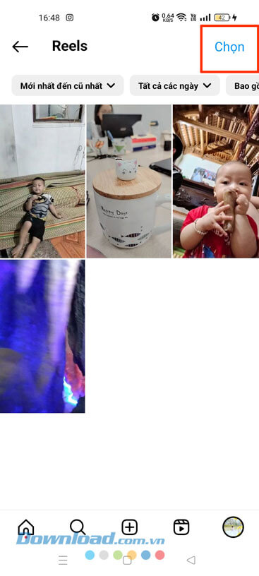 Ấn vào nút Chọn