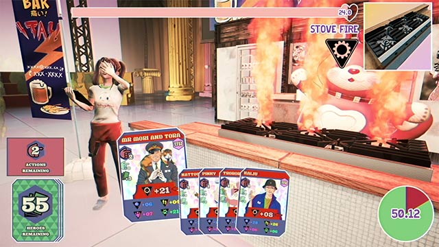 Sử dụng thẻ bài anh hùng và nhân vật để hỗ trợ linh vật hành động 