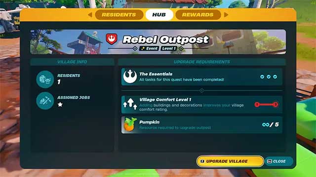 Nâng cấp Rebel Outpost của bạn lên Level 6