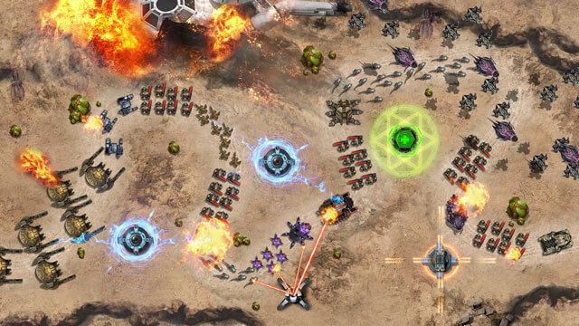 Xây dựng tháp pháo, nâng cấp vũ khí 