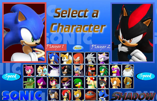 Chơi với tất cả các nhân vật Sonic yêu thích