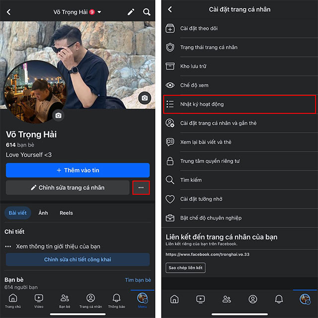 Nhật ký hoạt động