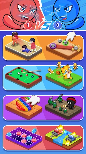 Antistress Two Player Battle có vô số trò chơi giải trí vui nhộn cho bạn lựa chọn