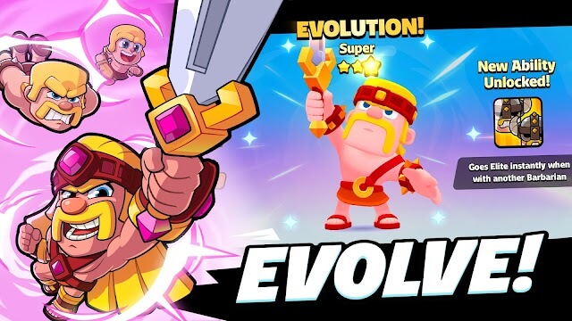 Tiến hóa nhân vật lên nhiều dạng khác nhau trong Squad Busters