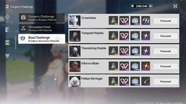 Thách thức boss và farm Echo