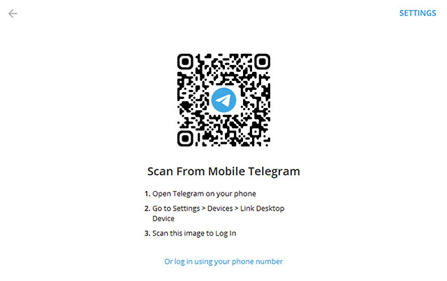 Đăng ký và đăng nhập Telegram dễ dàng thông qua mã QR code