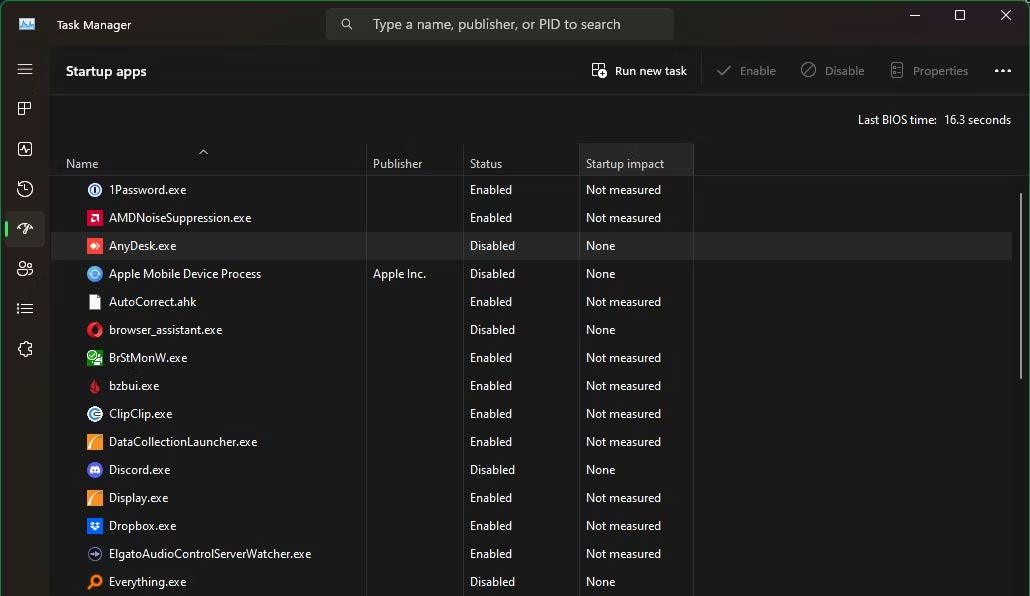 Tắt app khởi động cùng Win