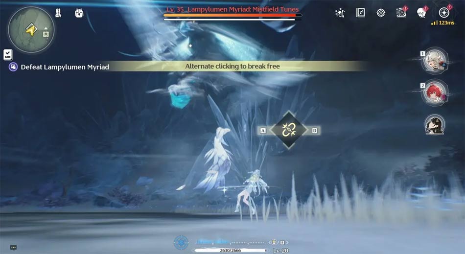 Cuộc chiến đấu boss Lampylumen trong Wuthering Waves