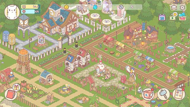 Xây dựng thị trấn với những chú mèo cute trong Cats & Soup: Fluffy Town 