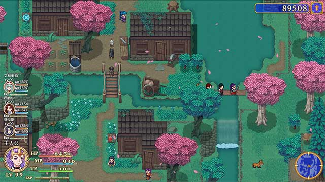 Game có nhiều hoạt động hấp dẫn: chiến đấu với kẻ thù ngẫu nhiên, khám phá thị trấn,...