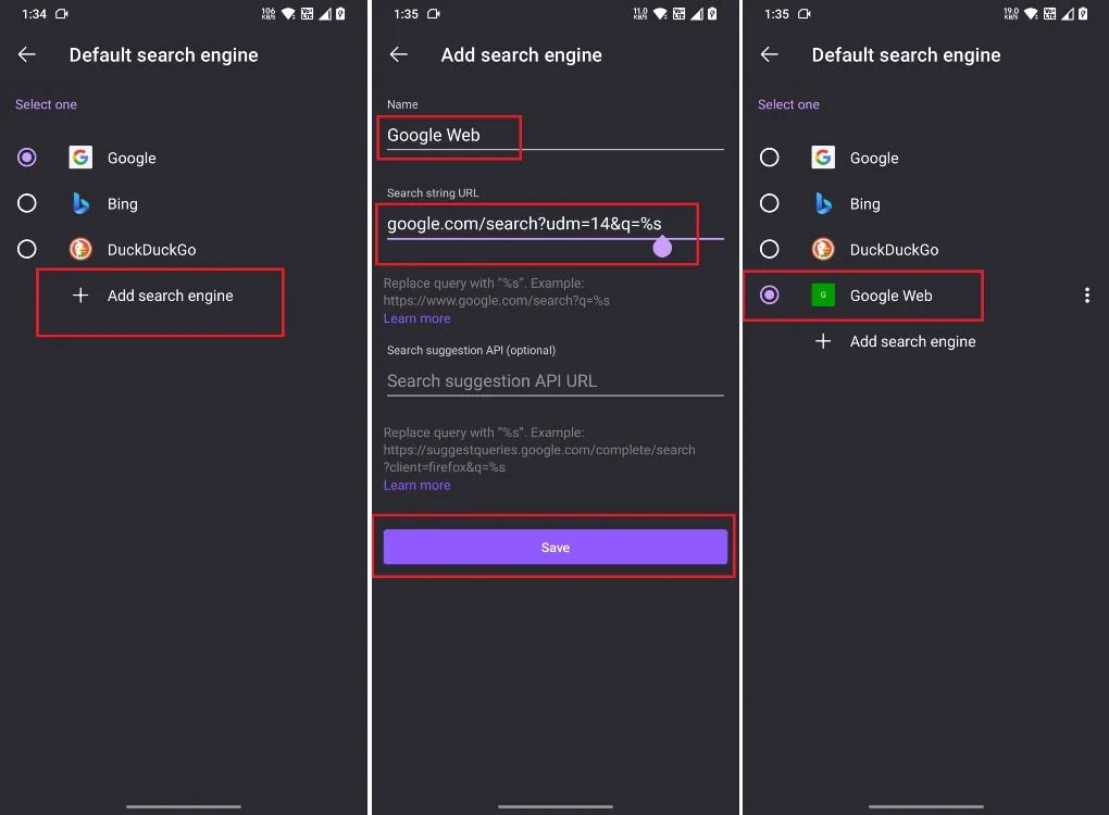 Tùy chỉnh công cụ tìm kiếm mặc định trên mobile