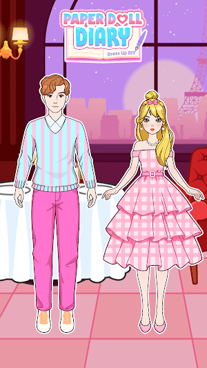 Paper Doll Diary là trò chơi mô phỏng thời trang búp bê giấy