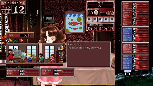 Đồ họa của Princess Maker 2 Regeneration được vẽ lại ở độ phân giải cao